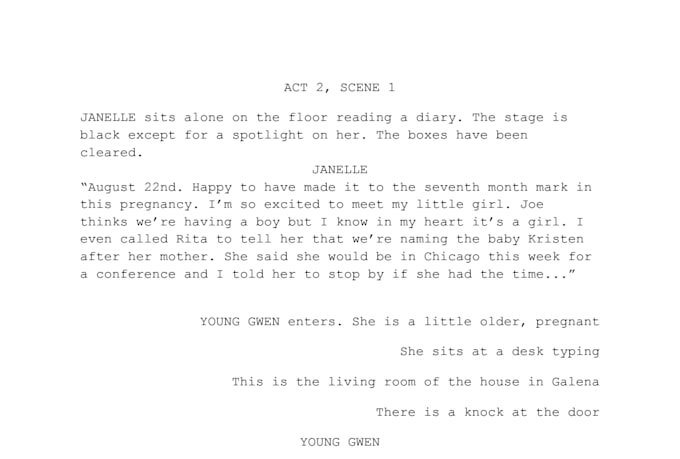 provide feedback and development on your play or screenplay